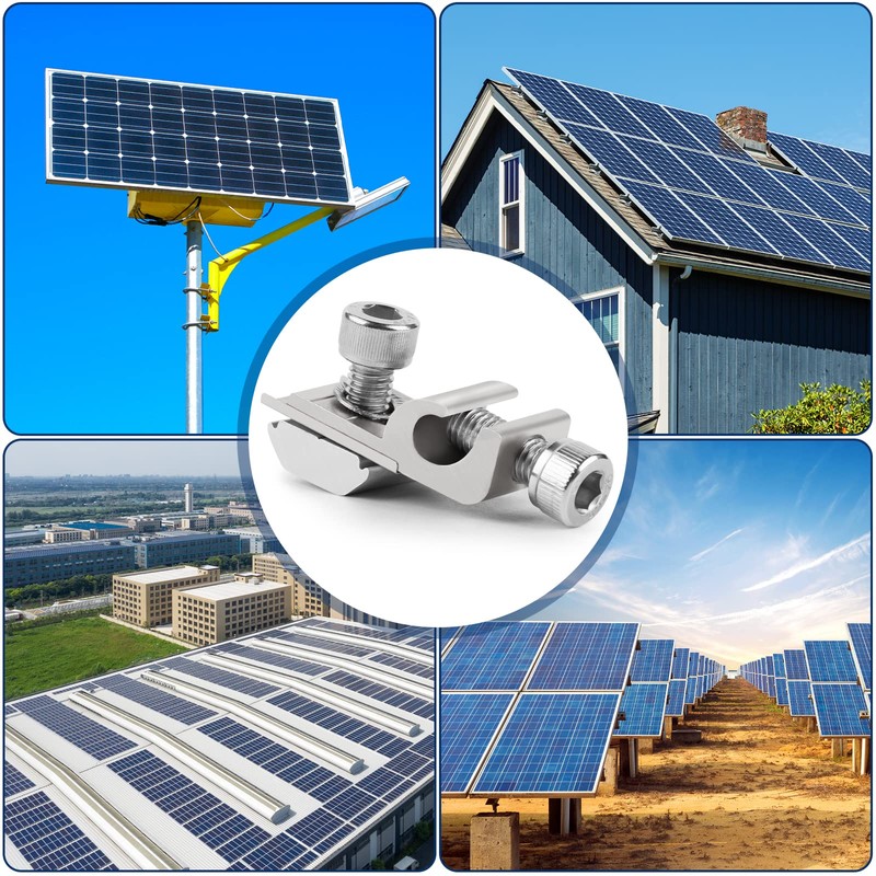 EXLECO Solar Clamp Set of 18 Aluminium Earthing Clamp for