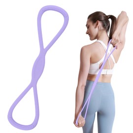 2025 New Figure 8 Resistance Bands for Women Men,8 Shaped Resistance Rubber Band,Resistance Bands for Arms,Glutes,Back,Fullbody Yoga Pulling Rope,Not Break,Portable (35LB-Purple)
