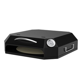 only fire Universal Stainless Steel Pizza Oven Kit Fits for Most Gas Grilll - Set of 3 Professional Pizza Baking Tools Including Pizza Chamber, 14" Pizza Stone & Thermometer