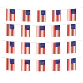 FFILL United States Banner Flag String,USA Mini Flag Small Banner, for Party, Shops and Bars Decorations, (The United States)