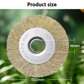 Grout Brush Set of 4 Multibrush Accessories for Gloria, Replacement Metal Brush for Removing Braids and Moss, 10 mm Width, Weedbrush Accessories, Replacement Brush