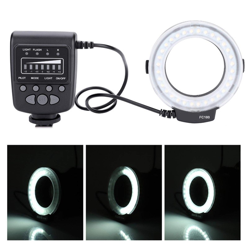 CCYLEZ LED Flash Light Ring Kit, Ring Adapter, Flash Controller