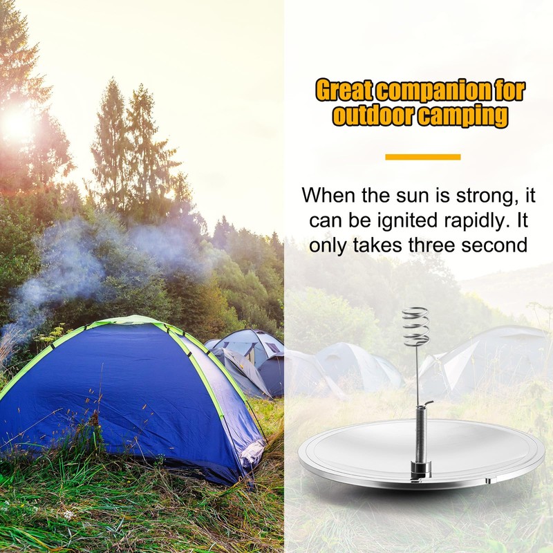 Maitys 2 Pcs Solar Lighter Camping Solar Spark Lighter Fire