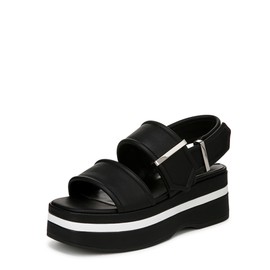 Franco Sarto Womens Piper Sandal Black 8.5 M