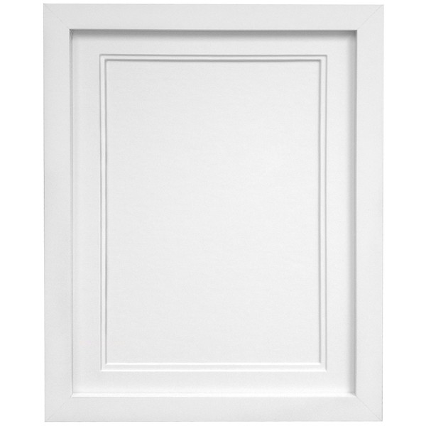 FRAMES BY POST H7 White Picture Photo Frame With White Double Mount 8"x6" for Pic Size 6"x4"