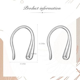 Schicke Durchzieh Ohrringe f√ºr Frauen Teenie M√§dchen Winzige Einf√§dler Ohrringe 925 Sterling Silber Kleine Tropfen Ohrringe Hypoallergene Reifen-Tropfen-Ohrringe Trendy (A)