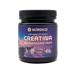 Nórdico® Creatina Monohidratada – 450 g (90 Porciones) – Alta Pureza, Sin Sabor, 100% Natural.