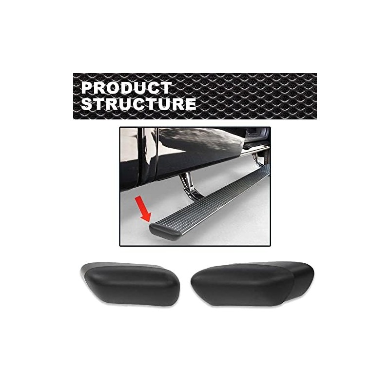 CROSSDESIGN Step Bar End Cap Cover Set Running Board Side