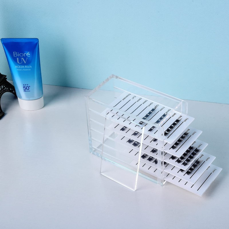 OLACHIKKO Lash Organizers and Storage, Small 5-Layer Lash Trays for