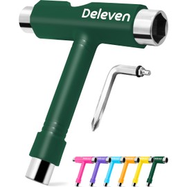 Deleven All-in-One Multifunctional Lightweight Portable Skate Tool with 2-in-1 Allen Key & Phillips Screwdriver - Adjust Roller Skates, Longboards, Skateboards, Quads, Axles & Kingpin