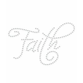 Rhinestone Genie, Rhinestone Iron-On Heat Transfer with Crystal Clear HotFix Rhinestones, Expression - Faith 8"