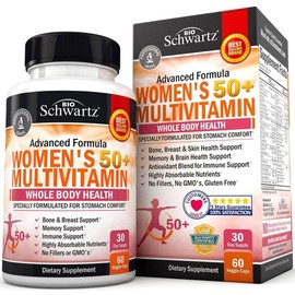 BioSchwartz Women's 50 Multivitamin 60 Count Immune Bone Health Focus Support