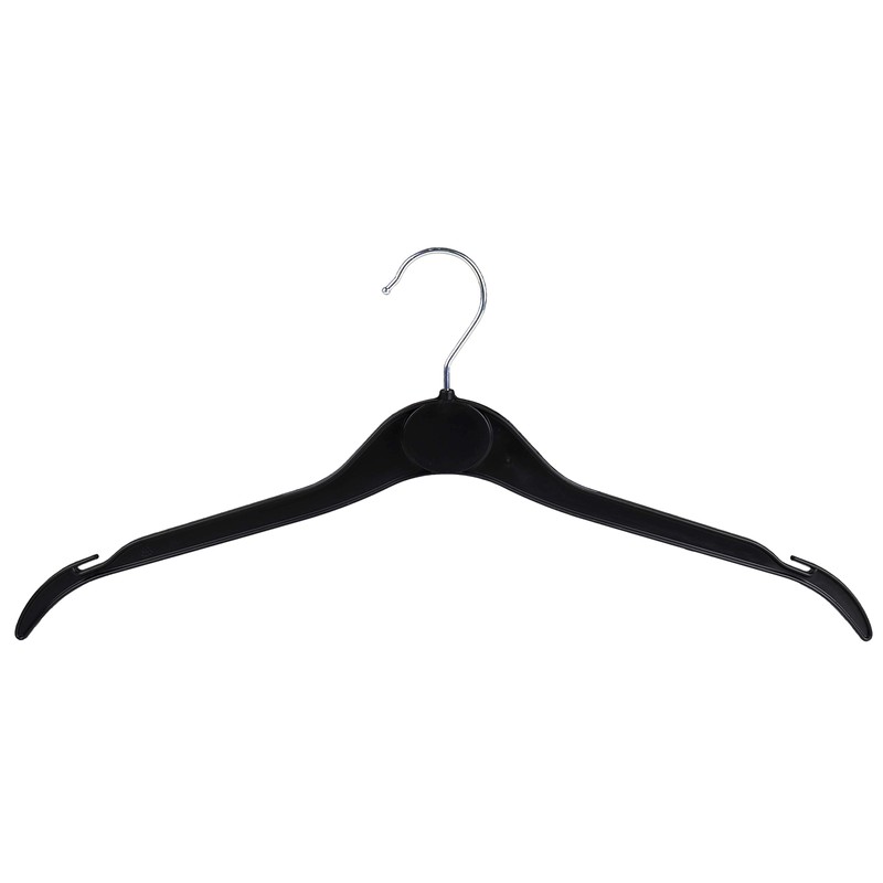 The Hanger Store 20 Black Plastic Coat Hangers for Tops,