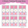 GEEHUA 36Pcs Daisy Wall Decal, Large Flower Vinyl Wall Decals
