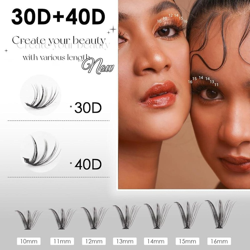 Lash Cluster 래쉬 클러스터 DIY 연장 키트 320개 개별 30D