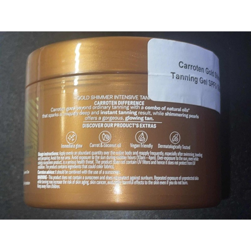 Carroten Gold Shimmer Intensive Tanning Gel SPF0 5.07 fl oz