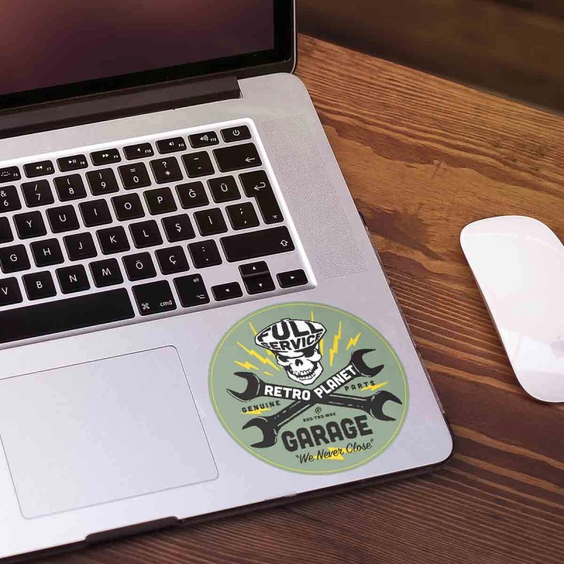 Retro Planet Vinyl Sticker, Die Cut Vinyl Retro Planet Garage