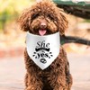She Said Yes Dog Bandanas, Wedding Dog Scarf, Engagement Announcement