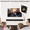 QIANRENON Gold Plated RCA Panel Mount Adapter RCA Female to