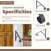 Kojem Wall Mount Handrails for Outdoor Steps, Metal Wrought Iron