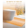 CYMAY Chenille Toilet Rugs U Shaped, Non Slip Toilet Mats