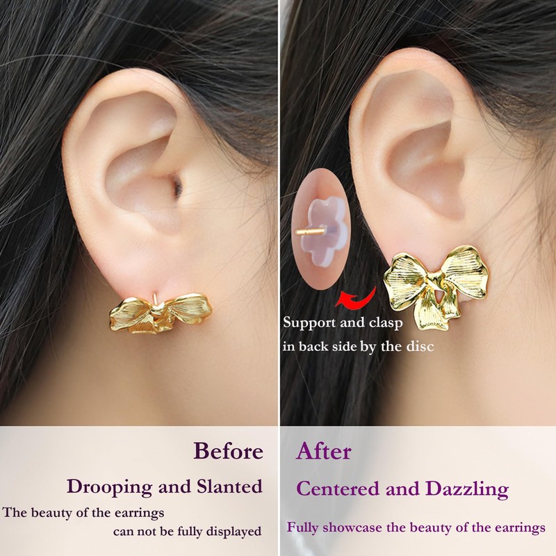 Clear Ear Lobe Support Patches for Earrings - Comfortable and