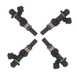 JESBEN FJ1075 4 boquillas de inyector de combustible con 12 agujeros 850CC de repuesto para Nissan Versa 1.6L-L4 HR16DE 2009-2011 16600-ED000 FBY1160