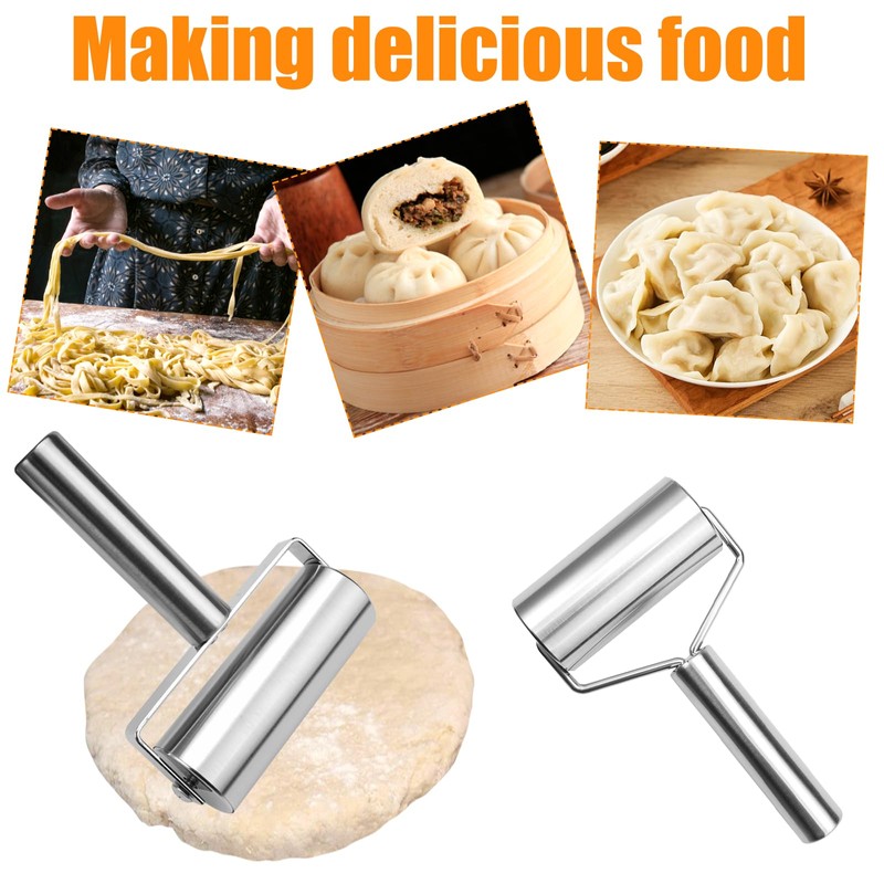 Pack of 2 Rolling Pin, Small Stainless Steel, Small and