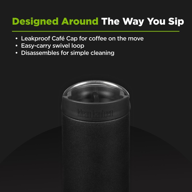 KleanKanteen TKWide VI Drinking Bottle Black One Size