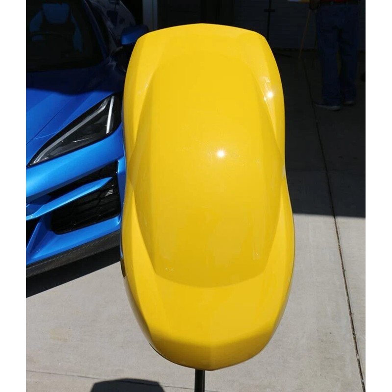 23766 C8 Corvette COMPETITION YELLOW STEERING WHEEL VINYL STRIPE (2