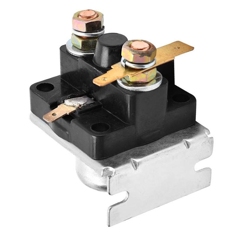BOROCO Relay Solenoid Starter, 12V Starter Solenoid Switch, Black, Automatic,