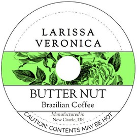 Butter Nut Brazilian Coffee (Single Serve K-Cup Pods) (Gourmet, Naturally Flavored, Whole Coffee Beans) (12 pods, ZIN: 571602)