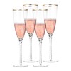 BERKWARE Premium Champagne Flutes - Crystal Champagne Glasses with Twisted
