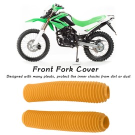 Front Fork Cover, Fydun 1 Pair Motorcycle Front Fork Shock Boots Dust Cover RM125 DR250 DRZ400 400(yellow)