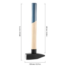 2 PCS 2 Lbs Blacksmith Hammer, 2 Pound Carbon Steel Cross Pein Hammer, Cross Peen Blacksmith Hammer with Wood Handle