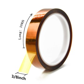 MYJOR Heat Resistant Tape, Kapton Tape for Masking, Soldering, Protecting Circuit Board, Cellphone Data line and Battery 1"(25mm) x 33m x1Roll