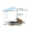 EMAISOTRE Clear Plastic Window Bird Feeder with Resilient Wall Stickers