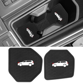 smnuxwm 2PCS Cup Holder Coaster for Toyota Grand Highlander 2024 2025 Accessories,Silicone Cup Inserts Interior Mats (White)