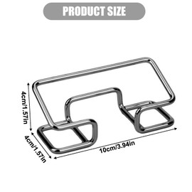 3Pcs Business Card Holder Desktop, Metal Business Cards Stand Display Name Cards Organizer for Women Men Office Supplies (Black, 3 PCS)