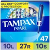 Tampax Pearl Tampons Multipack, with LeakGuard Braid, Light/Regular/Super Absorbency, Unscented,