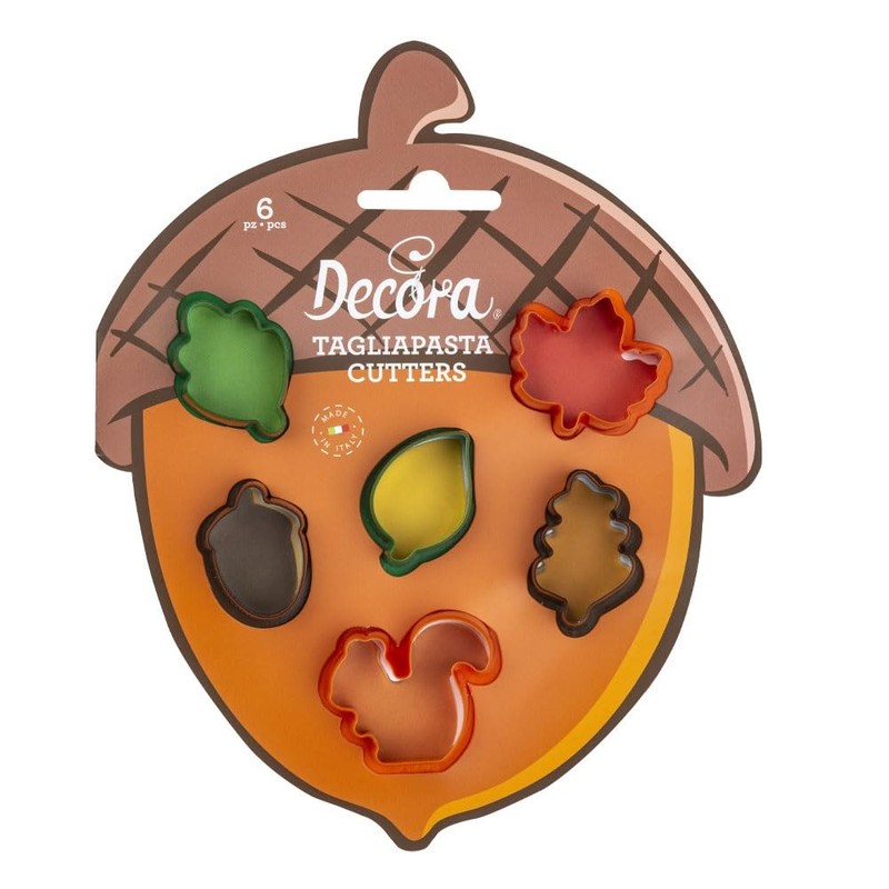 DECORA 0255213 AUTUMN Cookie Cutter Set 6 Pieces Brown