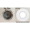 5 Pack Gloss White Goof Trim Ring for 4" Inch