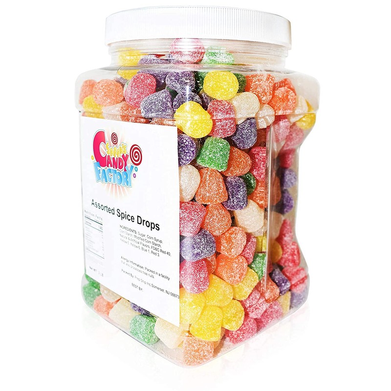 Sarahs Candy Factory Assorted Spice Drops 3 Lbs in Jar