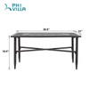 PHI VILLA Outdoor Patio Cast Aluminum 38.6"x23" Rectangular Coffee Table