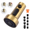 Pull Down Faucet Head Replacement: 3-Function Kitchen Faucet Sprayer Head