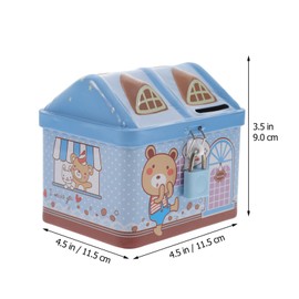 Hohopeti Creative Money Jar with Lock Vintage Metal Piggy Bank for Home Decor Desktop Ornament Present for Adults Compact for Space Saving