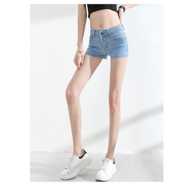 Women's denim shorts summer jeans pants sexy hot pants shorts big denim pants, blue (light)