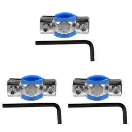 Tofficu 3 Sets Office Chair Saver Stopper - Stainless Steel & Rubber, Fix Sinking Office Chair, Adjustable Height Clamp Kit with Wrench, Fits 25-28mm Cylinder, Silver