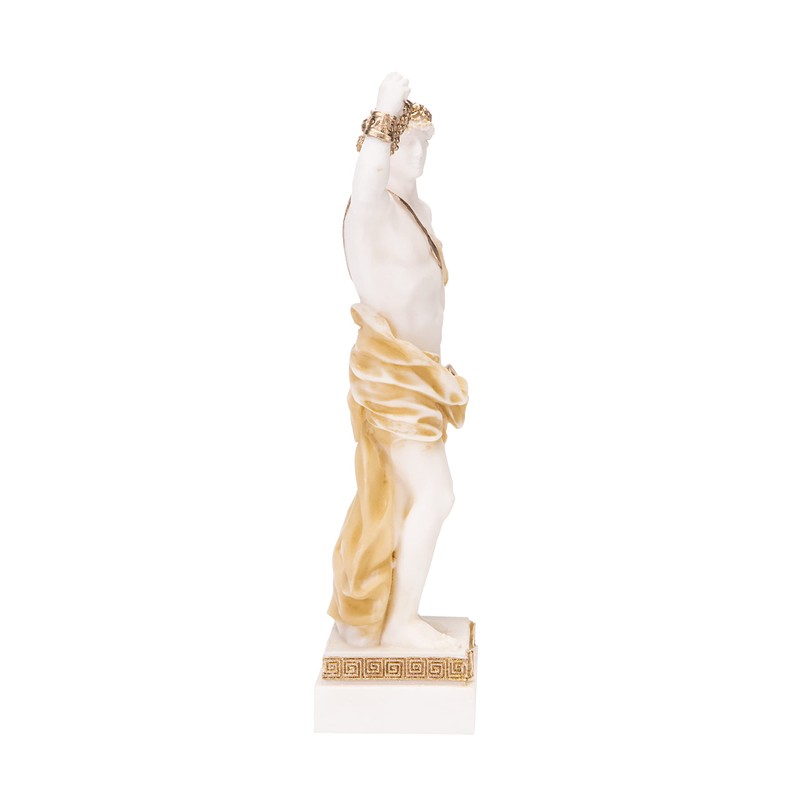 Dionysus Statue Bacchus Greek God of Wine Grape-Harvest Alabaster Sculpture