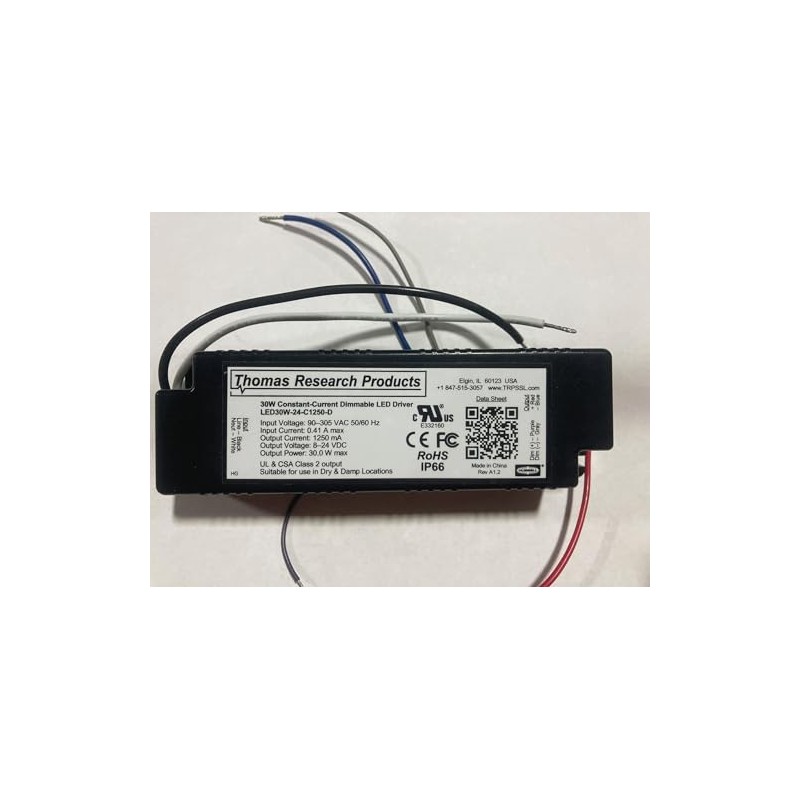 Hubbell Thomas Research Products LED30W-24-C1250-D LED Driver, Constant Current, Dry